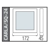 HOROZ Carla/Sq-24 24w BEYAZ Işık Kare Sıva Üstü Led Glop 7000k 2500lm 24 Watt 220V IP20 S. Ü.