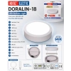 HOROZ Doralin-18 18w Yuvarlak BEYAZ 6400k Sıva Üstü Led Panel Spot Armatür Beyaz Plastik Kasa IP20 18 Watt 220 Volt