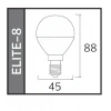 HOROZ ELITE-8 İnce Duy E-14 8w Top Led Ampul BEYAZ 6400k 220v 8 Watt 800lm