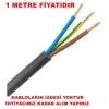 HÜNKA 3x2.5mm TTR Elektrik Kablosu SİYAH (Çok Telli Esnek Kablo)