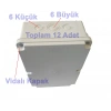 IŞILDAR 180x270x100 Termoplastik 12 Çıkışlı Buat Beyaz IP65 (ABS Vidalı Contalı Kapak)