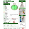 K2 7w YEŞİL Gu10 Duylu Lensli Çanak Led Spot Ampul 630lm 7 Watt 220 Volt (Starter Duylu)