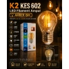 K2 Filament Rustik 4w AMBER 2700k Led Ampul 430lm E-27 4 Watt 220 Volt G45