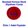 Kırmızı 40mm Bombeli Yuvarlak Şofben Diyafram Contası (Hook Vb.)