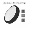 LED 18W Glop Armatür Beyaz Işık SİYAH Kasa 6500k Sıva Üstü IP20