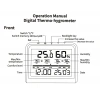 LİFE NET Dijital Isı ve Nem Ölçme Termometre Saat & Tarihli Renkli Ekran