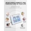 LİFE NET Dijital Isı ve Nem Ölçme Termometre Saat & Tarihli Renkli Ekran