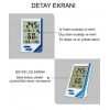 LİFE NET İç ve Dış Ortam Dijital Isı ve Nem Ölçebilen Termometre (Termokulplu)