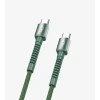 LİNKtech TYPE-C / TYPE-C 1m İp Örgülü Şarj Data Kablosu 60W 3A Siyah/Beyaz (USB-C / USB-C)