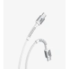 LİNKtech TYPE-C / TYPE-C 1m İp Örgülü Şarj Data Kablosu 60W 3A Siyah/Beyaz (USB-C / USB-C)