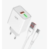 LİNKTECH USB - Type-C Kablolu Şarj Aleti Set Beyaz C248 22.5W PD/QC
