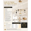 METİN Büyük Vesta Yuvarlak Led Avize GOLD (ALTIN) Kasa Tek Toplu Üç Renk 6500k/4000k/3000k (Beyaz /Ilık Beyaz/Sarı (Günışığı))