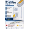 MUTLUSAN 13x12.5 Şeffaf Yapışkanlı Kablo Kanalı Şerit Led İçin Plastik Kanal