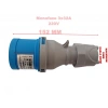 MUTLUSAN 3x32A CEE Norm Monofaze Düz Fiş 2P+T IP44 (MUT-310 220v Volt Sanayi Tip)