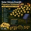 PAPATYA Çiçek Şekilli Solar Güneş Enerjili SARI Işık 3500k 5mt Dış Mekan 50li Slikon Süsleme Ledli IP65 (3500k Günışığı )