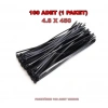 PEMSAN Klips Kablo Bağı 4.8x450 SİYAH (100lü Paket) Kablo Cırdı