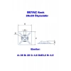 PEMSAN Yapışkan Kare Kroşe 28x28 BEYAZ (100lü Paket)