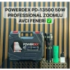 POWERDEX 50W Şarjlı Ledli Profesyonel El Feneri 5.000Lm 24000mAh 30A Pil