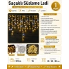 Saçaklı Süsleme Ledi Günışığı 3500K Uzunluk 250cm 15 Saçaklı Saçaklar 80/60/40cm IP64 Beyaz Flaşlı Çakarlı 220 Volt
