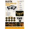 Sıralı Rustik Ampul Şekilli Solar Güneş Enerjili SARI Işık 3200k 2mt 10lu 8 Modlu Süsleme Ledi İç Mekan IP20 ( Günışığı)