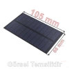 SOLAR 6v 130mA 66x105mm Güneş Paneli 6 Volt (Öğrenci Deney İçin)