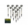 Solar Güneş Enerjili 10x1watt 10lu Paket Çim Kazıklı Set Bahçe Aplik Fener BEYAZ Işık 6500K IP44