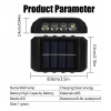 Solar Güneş Enerjili 2x14watt 2li Paket Çift Yönlü Dekoratif Duvar Bahçe Aplik GÜNIŞIĞI Işık 3200K IP65