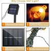 Solar Güneş Enerjili GÜNIŞIĞI 3mt Dış Mekan 20li Arı Şekilli Süsleme Ledli IP65 (3500k Gün Işığı Sarı Işık)