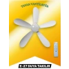 Tavan Vantilatörü 15w Beyaz / Günışığı Ledli E-27 Duy a Takılabilen 5 Kanatlı Kumandalı Vantilatör 80-265v