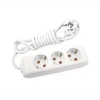 VİKO Multilet Üçlü 3mt Kablolu BEYAZ Grup Priz 3lü 3 Metre Ara Kablo Topraklı Klemensli