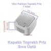 VİKO Palmiye Nemliyer Kapaklı Topraklı Priz IP54
