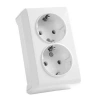 VİKO Vera Beyaz Sıva Üstü İkili Topraklı Priz 220v IP20