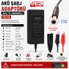 WEKO Dc 12.6v 3A Akü Şarj Adaptörü 5.5x2.5mm Jaklı + Maşa Kıskaçlı Masa Üstü Şarz Aleti 12 Volt 3 Amper
