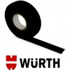 WÜRTH 19mm 15mt Tüylü Bez Yapışkan İzole Bant SİYAH