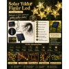YILDIZ Şekilli Solar Güneş Enerjili SARI Işık 3500k 5mt Dış Mekan 30lu Süsleme Ledli IP65 (8 Yanma Modu GünIşığı )