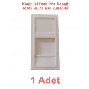 MUTLUSAN 45x22.5 Kanal İçi Panjurlu Data Priz Kapağı / Telefon Kapağı (RJ-11 / RJ-45 Keystone Jack İçin Uygundur)