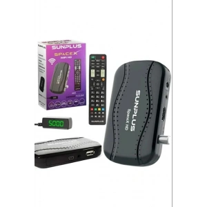 SUNPLUS SpaceX Wifi HD Dahili Wifi Dijital Uydu Alıcı Akıllı Kumandalı IP Tv Ulusal Kanallar Hediye