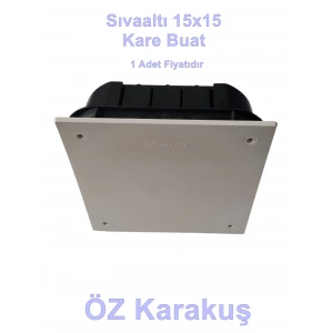 KARAKUŞ 15x15 Kare Buat ABS Plastik Sıva Altı Siyah IP20 (150x150x55)