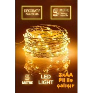 5mt Pilli Süsleme Ledi GÜNIŞIĞI Peri Led (5 Metrelik Gün Işığı Piller Hariç)