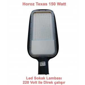 HOROZ Texas-150 150w Ledli Sokak Lambası Armatürü Beyaz Işık 6400k 220 Volt IP65