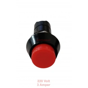 ENDER 12mm KIRMIZI Yuvarlak Kalıcı Çıt Çıt Buton Anahtar