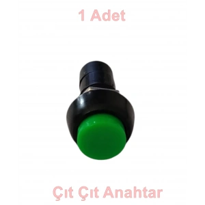 ENDER 12mm YEŞİL Yuvarlak Kalıcı Çıt Çıt Buton Anahtar