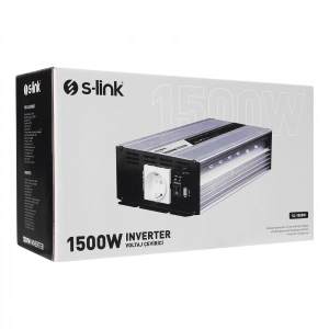 S-LİNK 12v - 220v Ac 1500w Çevirici Modified Sinus İnverter 1500 Watt (12 Volt Giriş 220 Volt Çıkış)