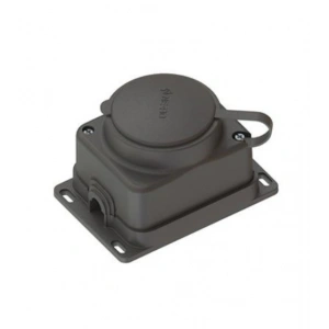 NEAD 1x16A Monofaze Kauçuk Kapaklı Sıva Üstü Topraklı Duvar Prizi 220v IP62