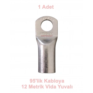 KARDEŞ SKP-95 95lik Sıkmalı Kablo Pabucu M-12 (95mm Papuç)