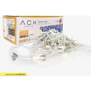 ACK Saçaklı Süsleme Ledi Günışığı 3500K Uzunluk 200cm Saçaklar 80/60/40cm 24 Saçak IP65 Beyaz Flaşlı Çakarlı