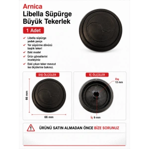 ARNİCA Libella Süpürge Büyük Tekerlek Eski Model Yer Fırçası Dövücü Başlık Yer Fırçası İçin