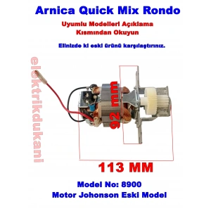ARNİCA QU Quick Mix Rondo Motor Komple 220v (Orjinal Yedek Parça)