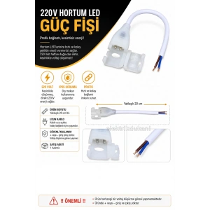 CATA 10 Çip 220v Şerit Led Fişi Elektrik Enerji Alma Soketi