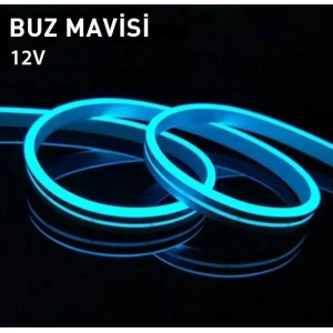 CATA 12V NEON Led Hortum Buz Mavisi (1MT FİYATI) Pk. 50Mt